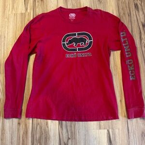 Ecko Unltd. Red Long Sleeve T-Shirt Men’s Size XL Y2K Vintage Streetwear Skate
